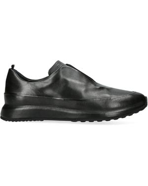 Officine Creative Leather Race Slip-On Trainers - Black