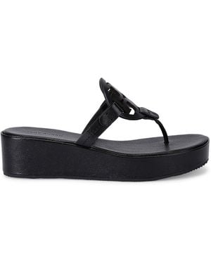 Tory Burch Wedge Slippers 'Miller' - Black