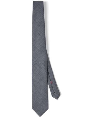Brunello Cucinelli Virgin Wool Tie - Blue