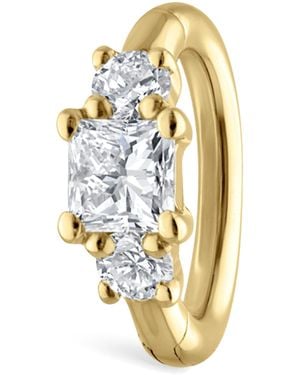 Maria Tash Diamond Princess Single Hoop Earring - Metallic