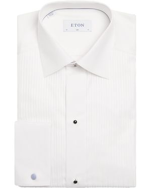 Eton Pleated Cotton Shirt - White