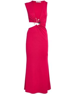 Christopher Esber Spiral Crystal Cut-Out Maxi Dress - Pink