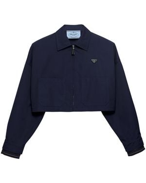 Prada Triangle Shirt Jacket - Blue