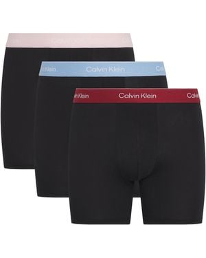 Calvin Klein Stretch-Cotton Boxer Briefs - Black
