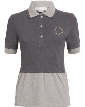 Stella McCartney Cotton Layered Polo Shirt - Grey