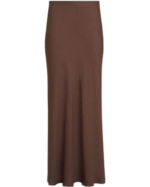 Brunello Cucinelli Twill Maxi Skirt - Brown
