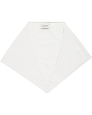Johnstons of Elgin Cashmere Gauzy Triangle Neck Tie - White