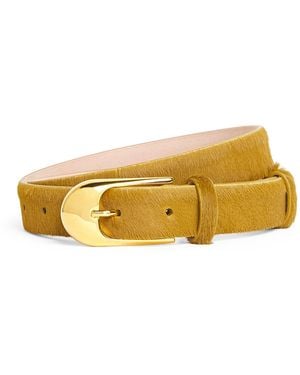 KHAITE Ponyhair Belt - Yellow