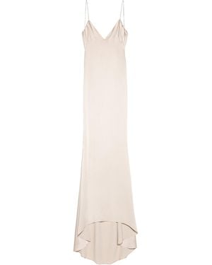 Tom Ford Satin Embellished Maxi Dress - White
