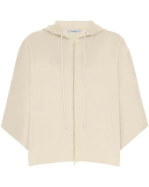 Max Mara Technical Jersey Cropped Hoodie - Natural