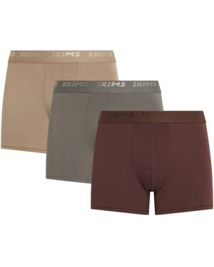 Skims Stretch Boxer Briefs - Brown