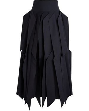 A.W.A.K.E. MODE Ruffled Midi Skirt - Blue