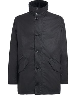 Barbour Waxed Cotton Modern Powell Jacket - Black