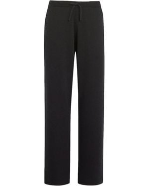 Harrods Cashmere Wide-Leg Joggers - Black