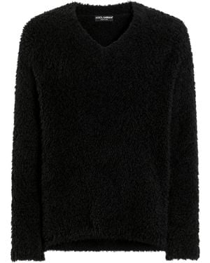Dolce & Gabbana V-Neck Jumper - Black