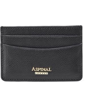 Aspinal of London Slim Leather Card Holder - Black