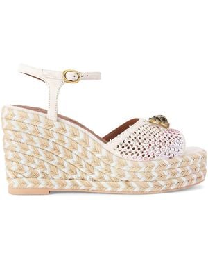 Kurt Geiger Embellished Chelsea Wedge Sandals - Natural