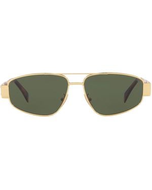 Celine Metal Triomphe Pilot Sunglasses - Green