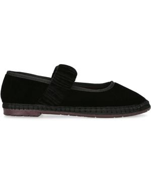 Flabelus Velvet Mafalda Espadrilles - Black