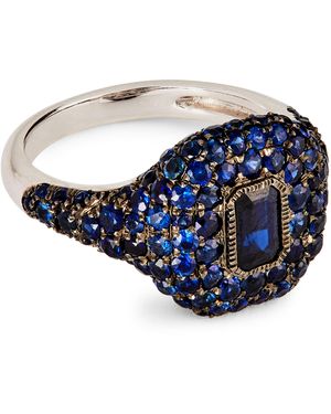 SHAY And Sapphire New Modern Pinky Ring - Blue