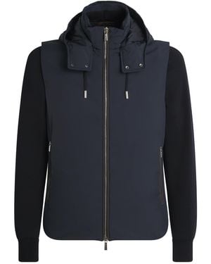 Moorer Quilted Hybrid Jacket - Blue