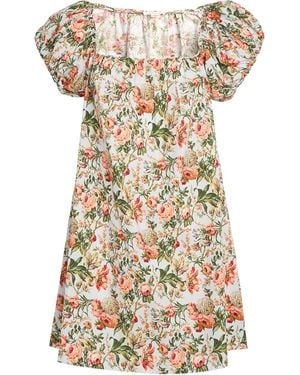 Doen Floral Julie Mini Dress - White