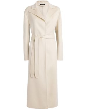 Brioni Cashmere Claudie Wrap Coat - Natural