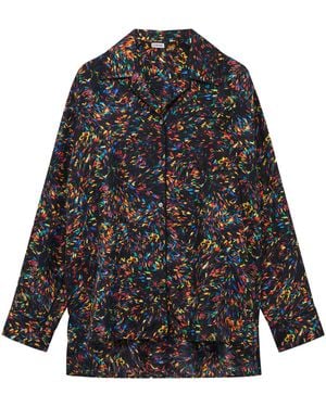 Loewe X Paula's Ibiza Silk-Blend Pyjama Shirt - Black