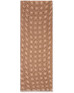 Tom Ford Cashmere-Silk Polka-Dot Scarf - Brown