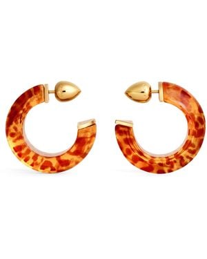 Alaïa Edge Hoop Earrings - Red