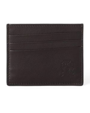 Brunello Cucinelli Leather Card Holder - Black