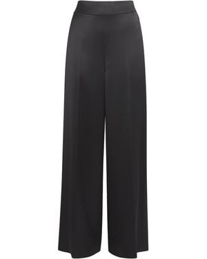 JOSEPH Satin Dijon Tailored Trousers - Black