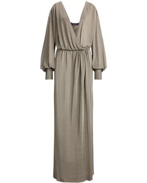 Ralph Lauren Metallic Jersey Stefanie Maxi Dress