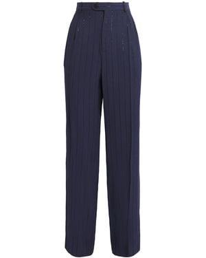 Sandro Embellished Stripe Pants - Blue