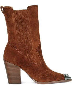 Kurt Geiger Suede Western Regent Boots - Brown