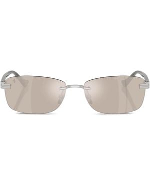 Ferrari Titanium Rimless Rectangular Sunglasses - Metallic