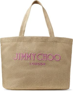 Jimmy Choo Raffia Beach Tote Bag - Natural