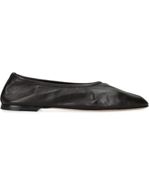 Dear Frances Leather Gala Ballet Flats - Black