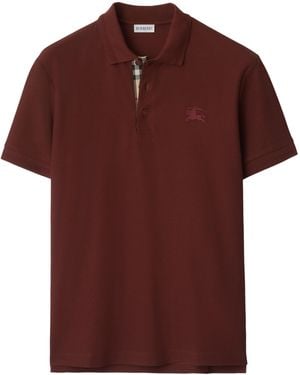 Burberry Piqué Cotton Polo Shirt - Red