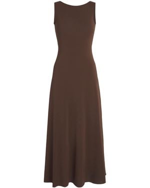 Eres Jersey Sculpture Midi Dress - Brown