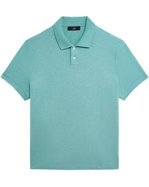 dunhill Cotton-Silk Polo Shirt - Blue