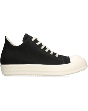 Rick Owens Canvas Low-Top Trainers - Black