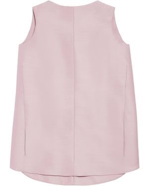 Balenciaga Wool-Silk A-Line Mini Dress - Pink