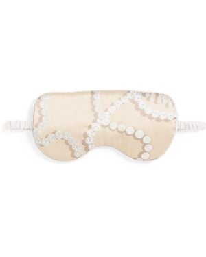Olivia Von Halle Silk Pearls Audrey Eye Mask - Natural