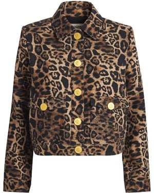 L'Agence Cotton Leopard Nyx Jacket - Black