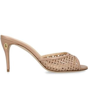 Jennifer Chamandi Leather Guido Mules 85 - Natural
