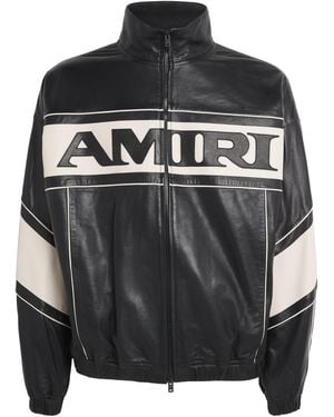 Amiri Sport Leather Jacket - Grey