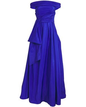 Talbot Runhof Bow-Detail Mocktail Gown - Purple