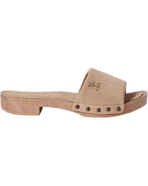 Brunello Cucinelli Suede Sandals 30 - Natural