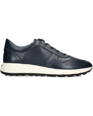 Tod's Leather Allacciato 79K Trainers - Blue